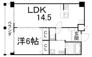 HF四条河原町レジデンス【10階】の間取り