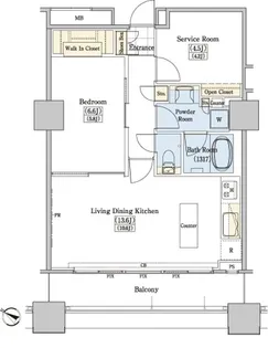 レジディアタワー上池袋【20階】の間取り