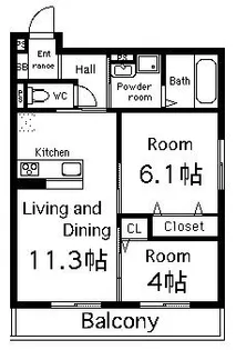 メゾン ドゥ イデアル【3階】の間取り