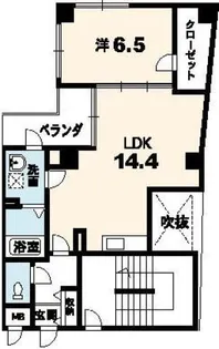 cube-g中通町【6階】の間取り