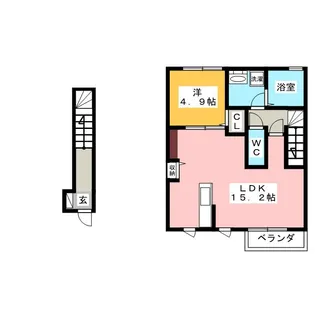ヴァンヴェール桜ヶ岡II【2階】の間取り