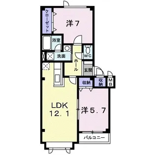センター・ロード【1階】の間取り