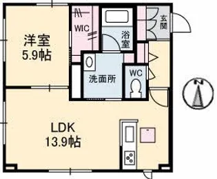 エステイ学南町【1階】の間取り