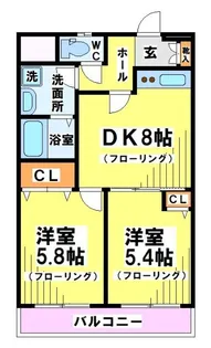 三鷹グリーンヒルズ【2階】の間取り