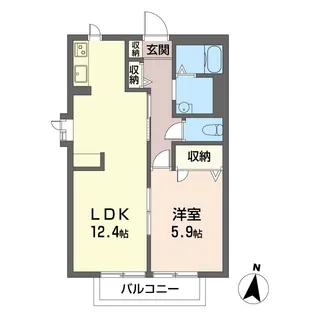 【SHM】シャトーイーグルC棟【2階】の間取り