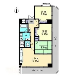 フローレンスヒルズ【6階】の間取り