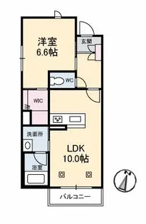 プロヌーブ北天神【2階】の間取り