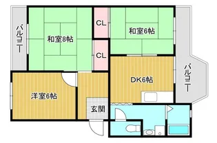 第3眉山マンション【4階】の間取り