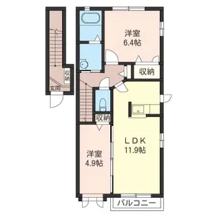 フェニックス B【2階】の間取り