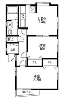 ハウスオイタ【2階】の間取り