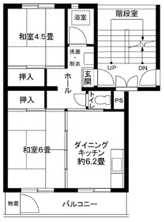 竹山1104号棟【1階】の間取り