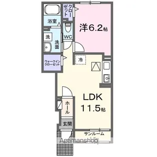 クルールB【1階】の間取り