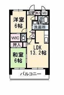 サンルーフパークマンション【2階】の間取り