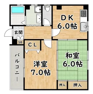 スリーハイツ【3階】の間取り