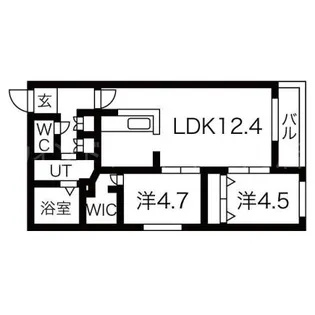 REJOICE東札幌【5階】の間取り