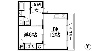 シャレオ上大市【2階】の間取り