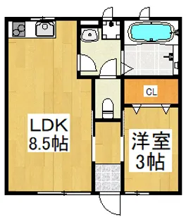 メゾンドEXEIII【1階】の間取り