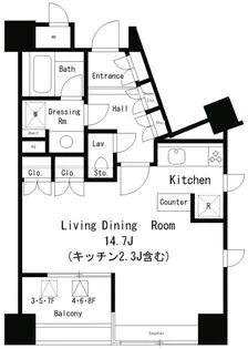パークアクシス麻布仙台坂【2階】の間取り