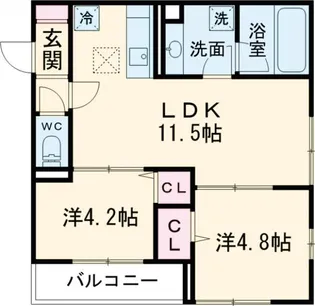セレスティア南花畑V【1階】の間取り