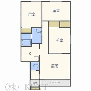 ハマナスハイツ【2階】の間取り
