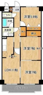 グランドヒル高橋【4階】の間取り