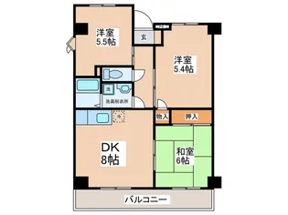 尾崎コーポ【3階】の間取り