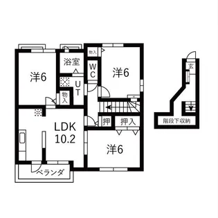 サフィニアガーデン【2階】の間取り