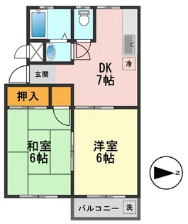 ドミシール平野No.5【2階】の間取り