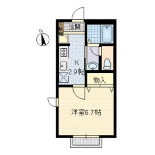 パルムハイツ【2階】の間取り