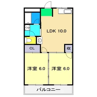 ガーデンハイツ永野II【2階】の間取り