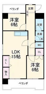 ウノモリックス【7階】の間取り