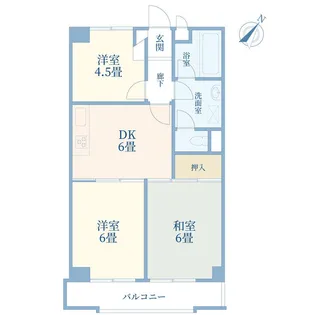 鷺沼ニューハイツ【2階】の間取り