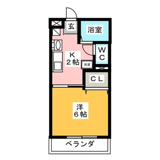 フラットアクエリアス【2階】の間取り