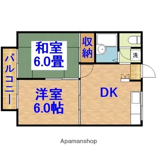 エステートピア幸A棟【2階】の間取り