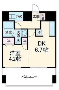 グランカーサ行徳【6階】の間取り