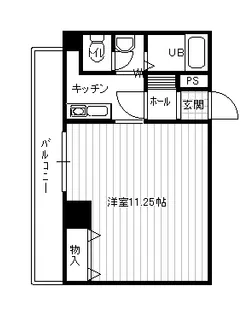 西本丸の内マンション【6階】の間取り