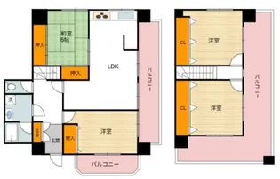 グローリアス天神ノ森【3階】の間取り