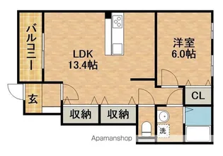 フェリーチェK・S・K【1階】の間取り