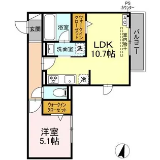 Clair島田【3階】の間取り