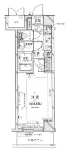 パレステュディオ三田【9階】の間取り