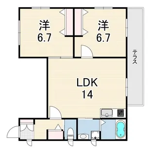 HEBELMAISON MIO【1階】の間取り