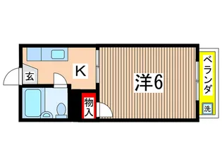 ワールドハイツ国立【1階】の間取り