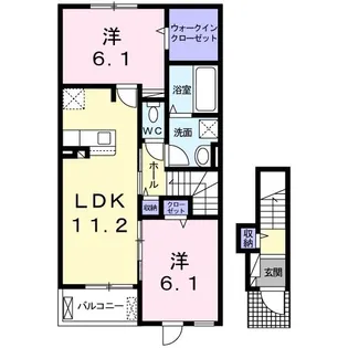 レジデンスK【2階】の間取り