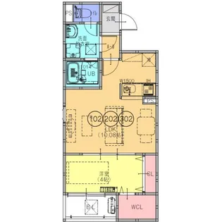 F+style藤井寺道明寺6号館【2階】の間取り