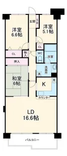 ライネスハイム勝田台【4階】の間取り
