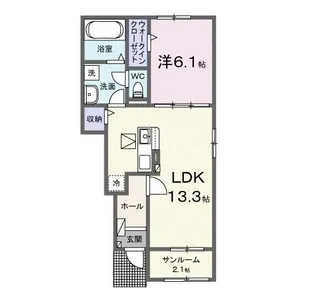 フェリーチェI【1階】の間取り