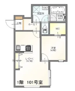 ル・シレンス【1階】の間取り