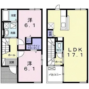 パティオ百合ヶ丘【1階】の間取り