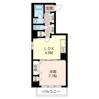 ブラウンエイト喜風【4階】の間取り
