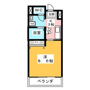 グレースハイツ新栄【4階】の間取り